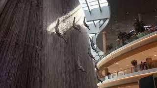 Dubai united Arab emirates 2024 waterfall and sculptural