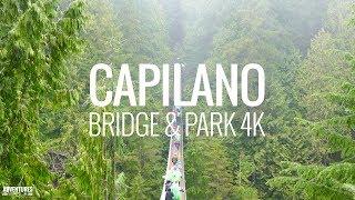 Capilano Suspension Bridge Park in Vancouver Canada 4K