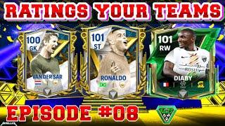 EP-08 RATING YOUR TEAMS FC MOBILE || FC MOBILE TEAM REVIEW || SUBSCRIBERS TEAMS REVIEW FCMOBILE