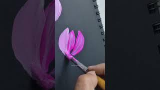 Easiest tulip drawing #shorts #shortvideo #painting #flowers #flowerpainting #drawing #easy#tutorial