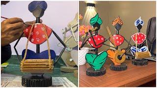 Musicians diy showpiece craft idea | Best out of waste cardboard craft | Homedecor idea #showpiece