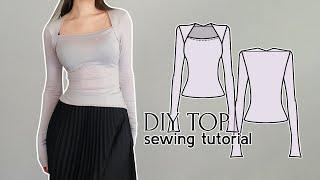 DIY Ballet-Core Inspired Shoulder Wrap Top + Sewing Pattern by Dressmaking Amóre