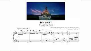 디즈니 오프닝 피아노 커버 악보 / Disney Opening intro Piano Cover With Sheet Music/Score.