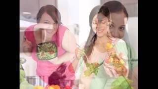 Women Laughing Alone With Salad