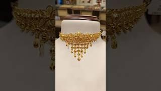 Beautiful  gold choker necklace design #shortsfeed #ashortaday #viralvideo #jewellery #trending