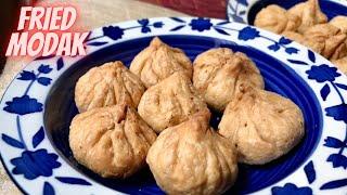 MODAK (FRIED) Recipe for Lord Ganesha | How to make Modak | Festival Sweets  Vijus'Eat in