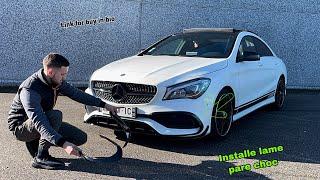 Install lame Mercedes Benz Cla c117 Pare Choc Spoiler Diffuseur