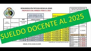 SUELDO DOCENTE 2025