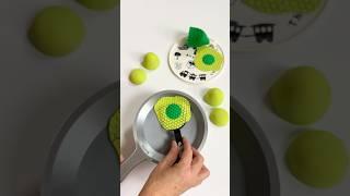 3D Printed Green Eggs and Slinky Ham (with Fry Pan, Plate, Spatula and Fork)