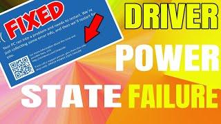 FIXED - Windows 10 Driver Power State Failure | Driver Power State Failure Dell Laptop