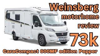 73k CORNER BED motorhome review. Weinsberg CaraCompact 600MF edition Pepper