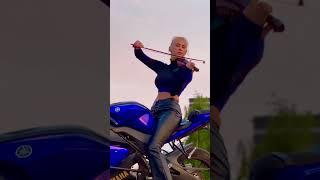 Ilgais Čelš Kāpās / Долгая Дорога в Дюнах  #shorts #moto #motorcycle #violin #violinist #motogirl