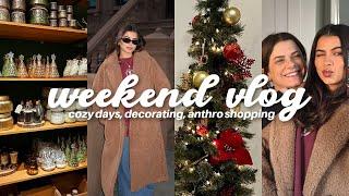 WEEKEND VLOG: decorating for christmas, shopping + cozy days