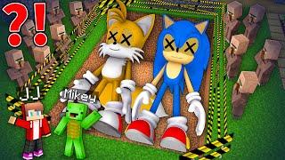 JJ and Mikey Found Sonic And Tails in Minecraft ! Maizen