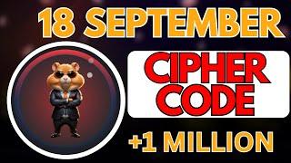 18 September Hamster Kombat DAILY CIPHER Today: Claim 1,000,000