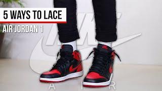 5 Ways To Lace Air Jordan Retro 1's | Feat. "Bred" 1's | I AM RIO P.