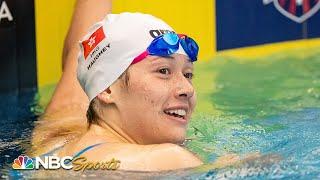 Siobhan Haughey upsets Lydia Jacoby in 100m breaststroke at U.S. Open Championship | NBC Sports