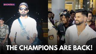 KL Rahul, Shreyas Iyer Get Heroic Reception At Mumbai Airport Following India's Champions Trophy Win