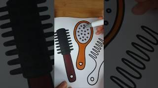 Color a hair brush with me#coloring #coloringbook #adultcoloring #asmrcoloring #coloringwithme #asmr