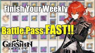 How to Finish Your Weekly Battle Pass QUICKLY!