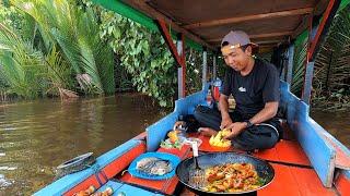 Masak menu baru udang pindang Palembang setelah mancing di sungai