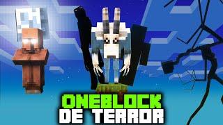 Sobreviví en un Oneblock Con los Mods mas aterradores que Existen en Minecraft !! Esto pasó (1)