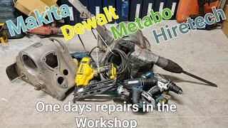 Repairing and restorating a whole bunch of Bosch, Makita, Dewalt, Metabo and Hiretech powertools