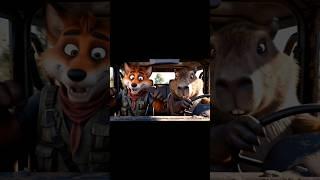 Red fox and Capybara Steals Ranger Truck #ai #bigfootvlog #veo3 #yeti #animalvlog #yatiandBigfoot