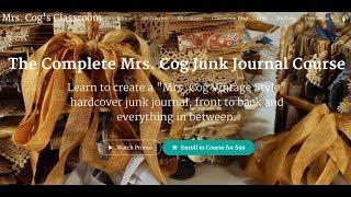 The Complete Junk Journal Course with Mrs. Cog available on Etsy