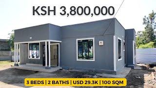 Dennis Showcases His Modern 3-Bedroom Precast Beauty in Kisumu! (100 SQM)