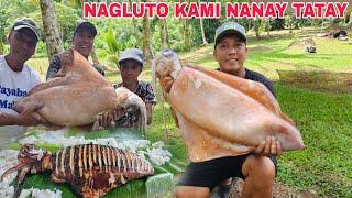 Dambuhalang Squid/ Pusit/ Panos Niluto namin ni tatay nanay sa Bukid 10kls ang laki