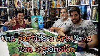 Una partida a Ark Nova con expansión