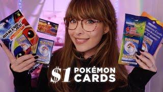 ASMR  I found Pokemon Cards at the Dollar Store! Let’s Open them! ️  Whispered Pack Opening