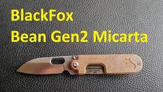 BlackFox Bean Gen2 Natural Micarta