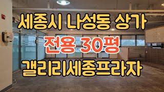 세종시상가 나성동 전용30평 임대