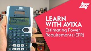 Electrical Power Required (EPR) | Learn with AVIXA