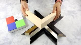 Corner Samples - Custom-made Floater Picture Frames:1-1/2 inch L-Shape Wide Profile Collection
