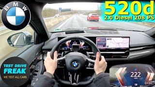 2023 BMW 520d G60 Limousine Sedan 208 PS TOP SPEED GERMAN AUTOBAHN DRIVE POV