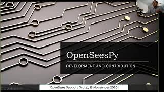 Minjie Zhu & OpenSeesPy at the OpenSees Support Group