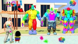 Stealing Every Holi Colourful HULK SUIT in INDIAN BIKES DRIVING 3D