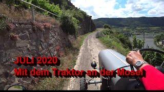 Briedern 2020 mit dem Traktor an der Mosel