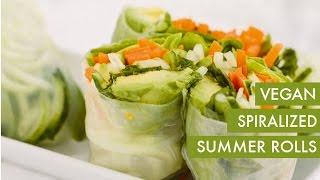 Spiralized Summer Spring Rolls I Vegan Spiralizer Recipe