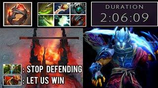 OMG 2 HOURS MEGA DEFENSE 43 Kills Max Attack Speed Jugg vs Rat Doto 50k Gold Bag WTF Comeback Dota 2