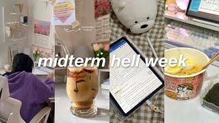 study vlog ‧₊˚️ 6 AM productive midterms week vlog days before exam, early mornings, study cram