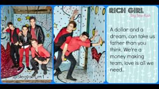 Rich Girl- Big Time Rush (lyrics on screen) Demo Version