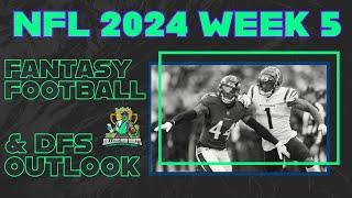 NFL 2024 Week 5 Fantasy Football & DFS Outlook
