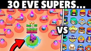 Every Brawler Vs 30 Eve Supers! Who Wins?