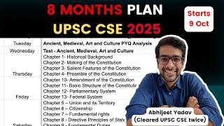 UPSC 2025 Strategy | 8 Month Plan for UPSC CSE 2025 (with Daily Targets)