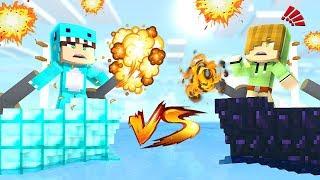 ️ BATALLA de BARCOS de DIAMANTITO vs OBSIDIANA *explotan todo*  MINECRAFT  MILO JUEGO