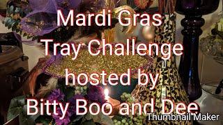 Mardi Gras Tray collaboration hosted by Bitty Boo Brown and My Feathered Cottage with Dee